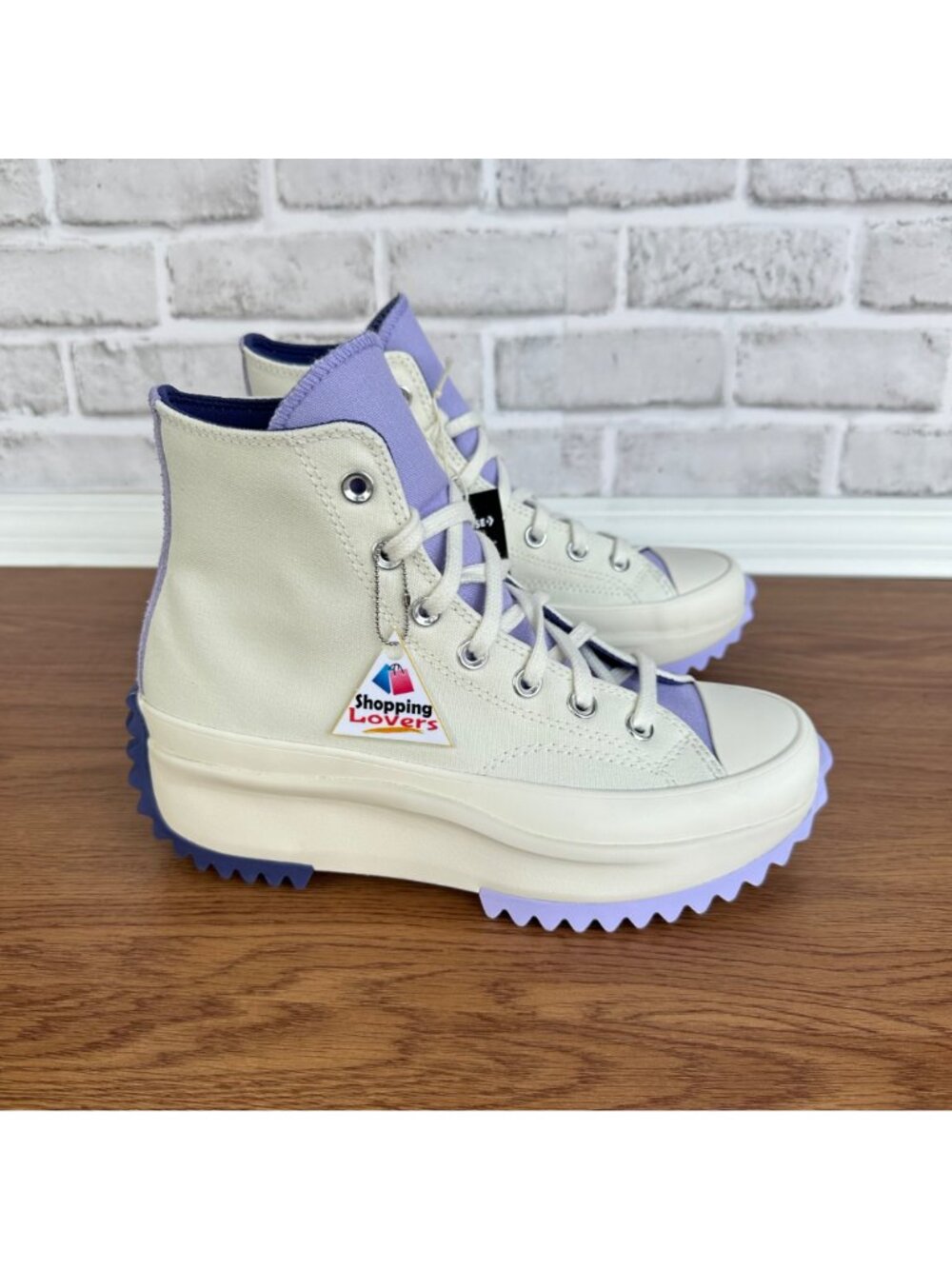 ⭐Converse Run Star Hike Hi Platform 7.5 Women Shoes Sneakes Beige Purple A16188C - Picture 14 of 14